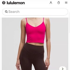 Lululemon Athletica Fuchsia Crop Top